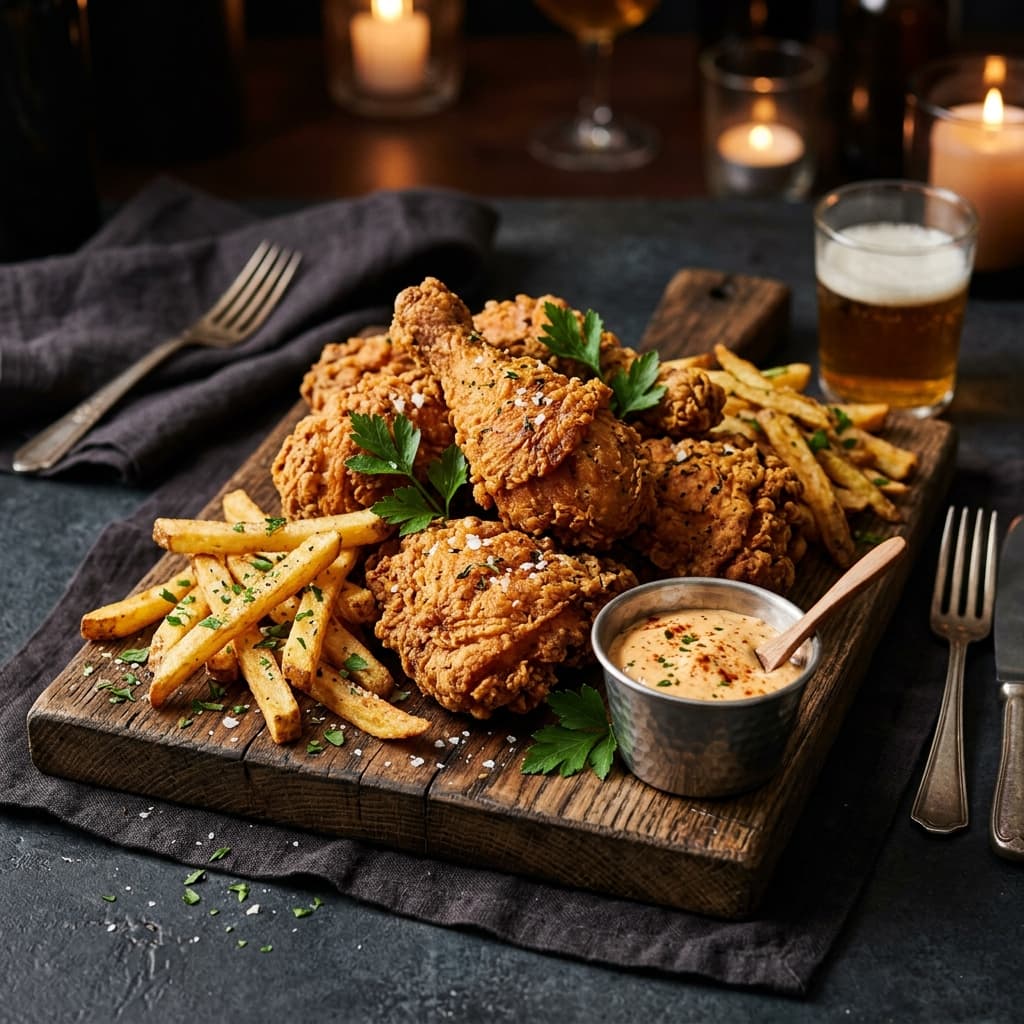 Crispy Gold Chicken Burger